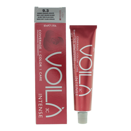 Intercosmo, Voila 3C Intense, Permanent Hair Dye, 9.3 Very Light Golden Blonde, 60 ml