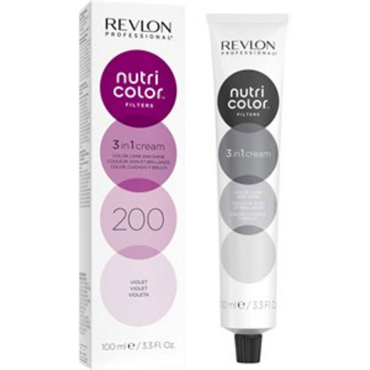 Revlon, Nutri Color Filters, Hair Colouring Cream Toner, 200 Violet, 240 ml
