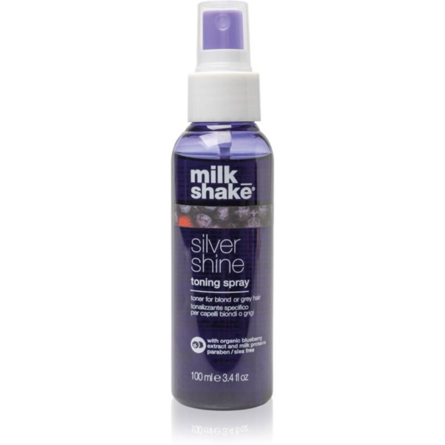 Milk Shake, Silver Shine, Violet Pigments, Hair Toning Spray, Blonde/Gray, 100 ml