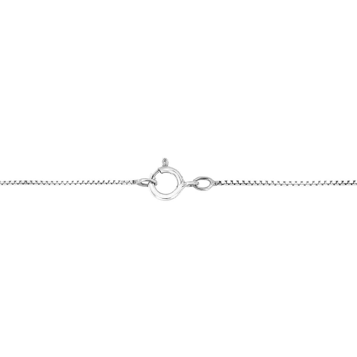 Collar con colgante de solitario de diamante cultivado en laboratorio de oro blanco de 14K con forma de pera de 1/10 Cttw (color F-G, claridad VS2-SI1)