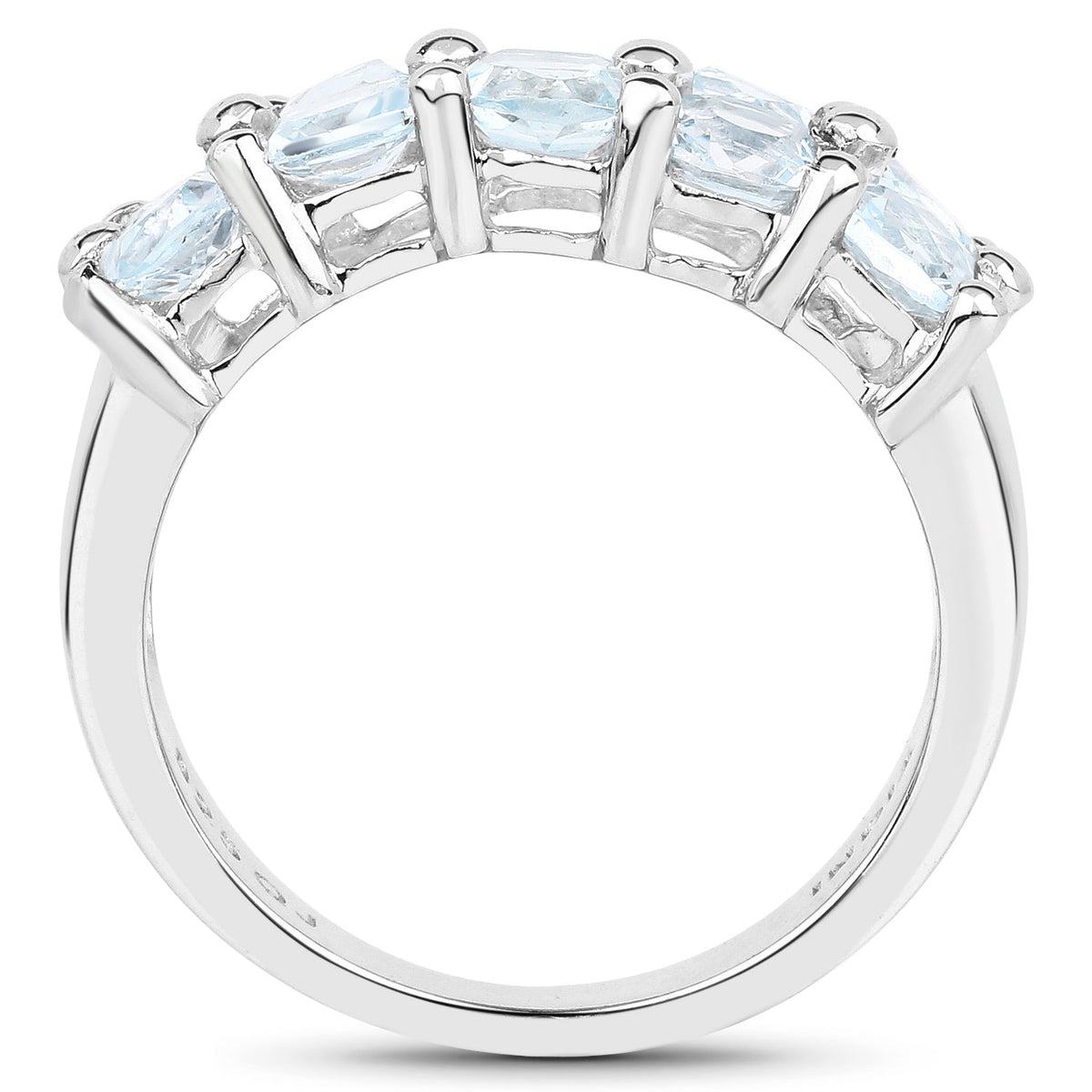 3.60 Carat Genuine Blue Topaz .925 Sterling Silver Ring