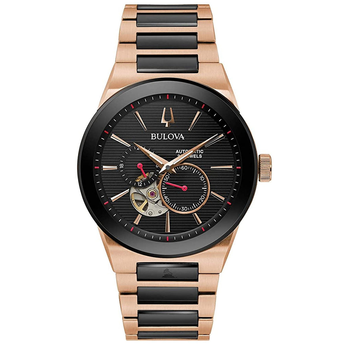 Bulova Men's Millennia Watch 44mm Black Dial Multicolor Bracelet