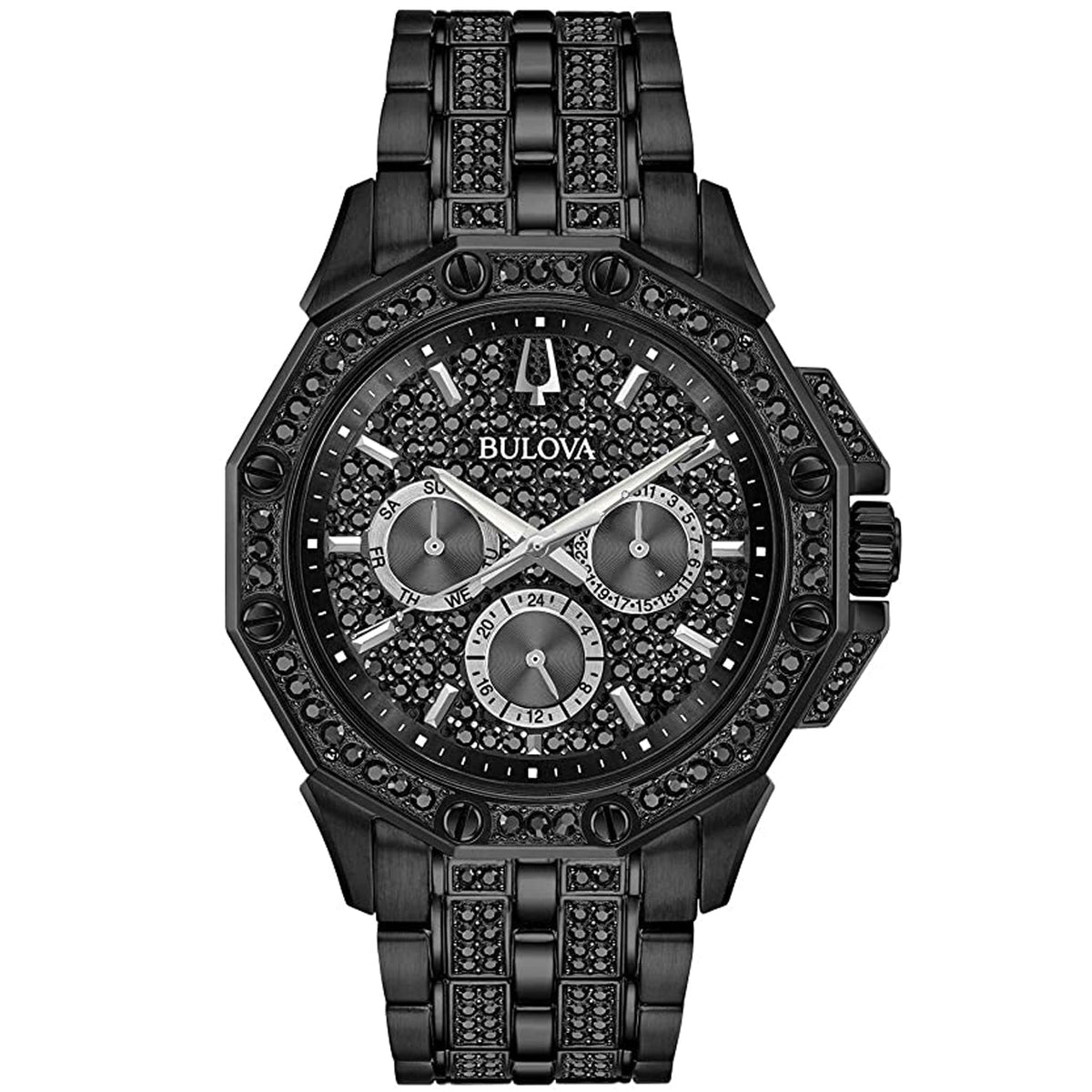 Bulova Men's Octava Watch 42mm Black Dial Bracelet