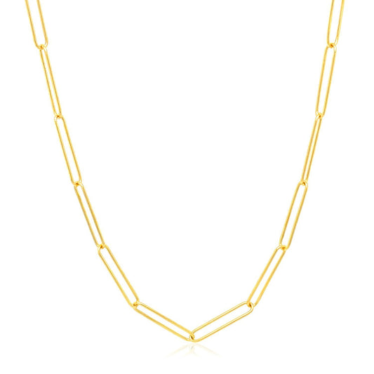 Cadena de eslabones de clip de oro amarillo de 14k (2,7 mm)