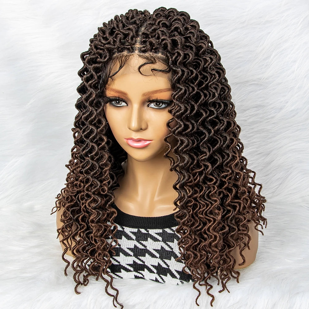 Water Wave Braided Wig | 9x6 Lace Front with Baby Hair Luxegan
