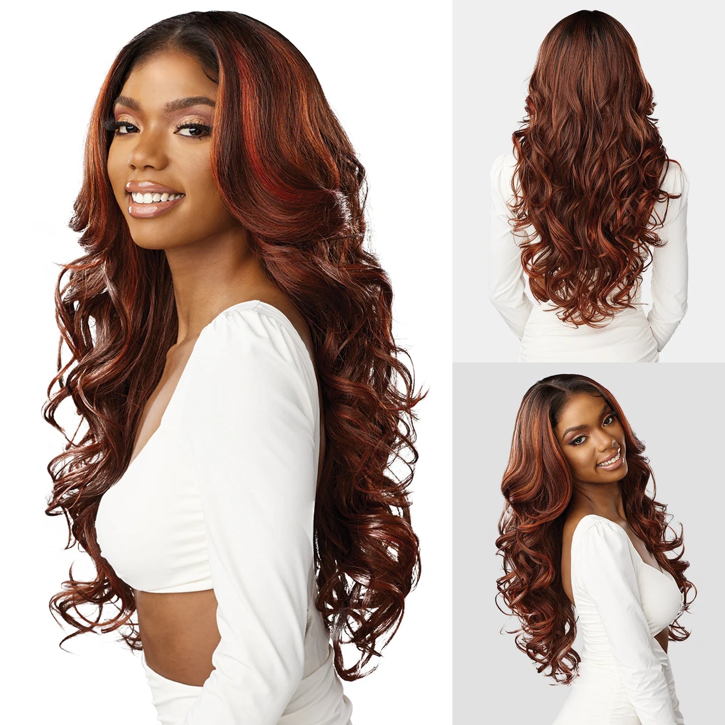 Pre-Cut HD Lace Front Wig | Glueless Unit 3 Long Loose Wave Synthetic Wig (Easy Wear, Flawless Look, Daily Use) Luxegan
