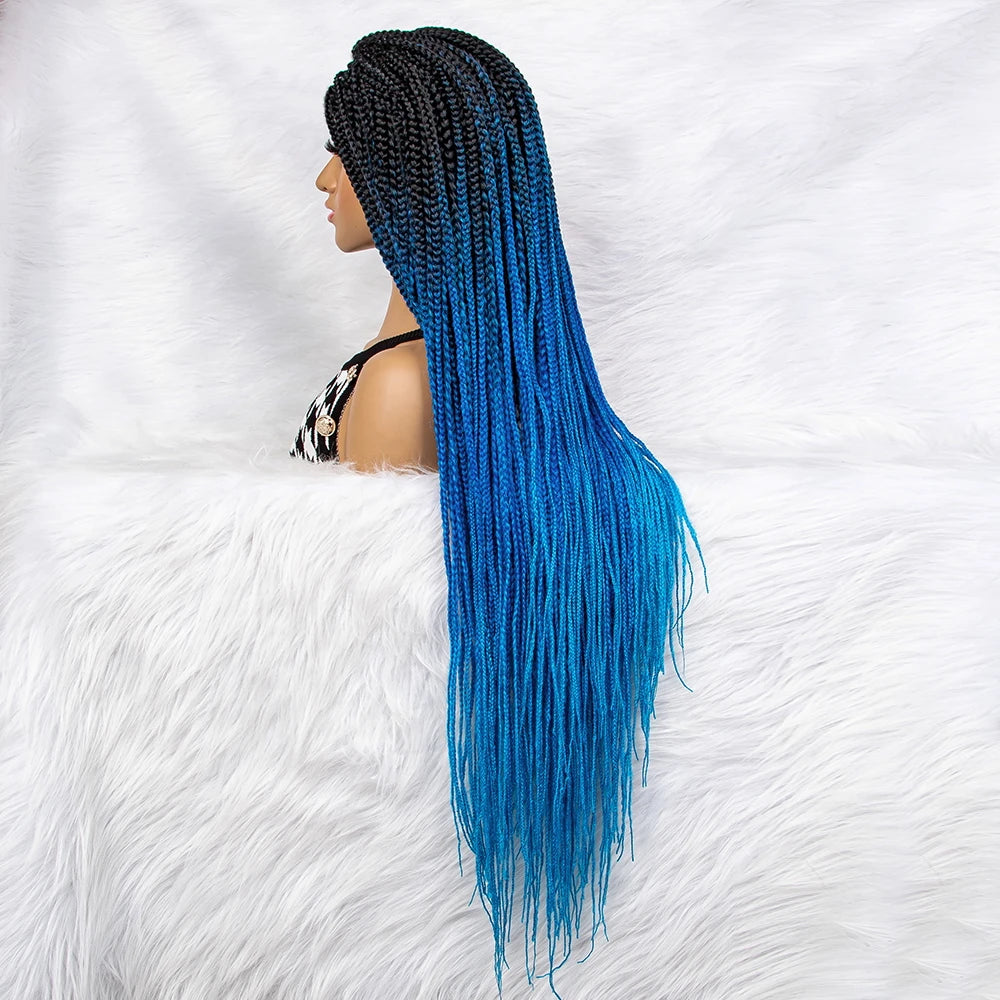 Gradient Color Knotless Box Braids Wig | 9x6 Lace Front Luxegan