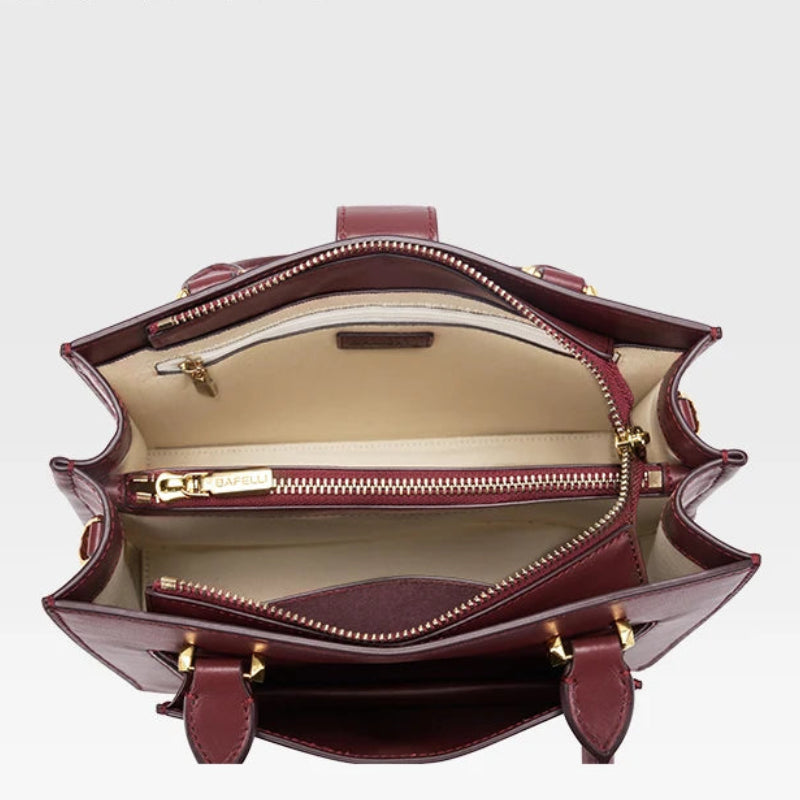 New Luxury Genuine Leather Women’s Handbag | Large Capacity Multi-Compartment Commuter Bag | Fashion Handheld & Crossbody Business Tote Luxegan
