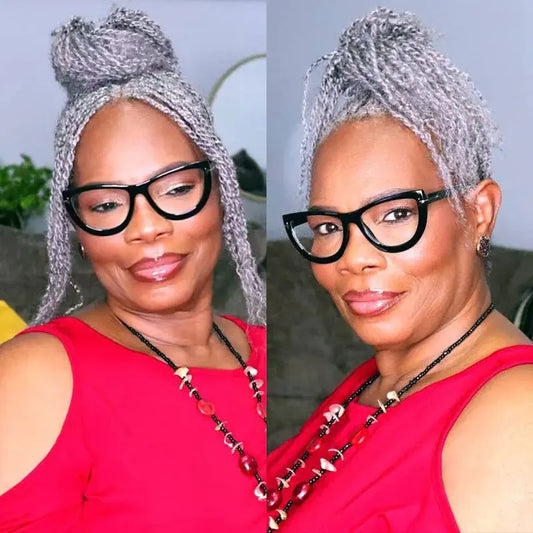 Brazilian Grey Kinky Curly Bulk Human Hair | Remy Hair Extensions | Dreadlock Braiding Hair | 50g/Pack