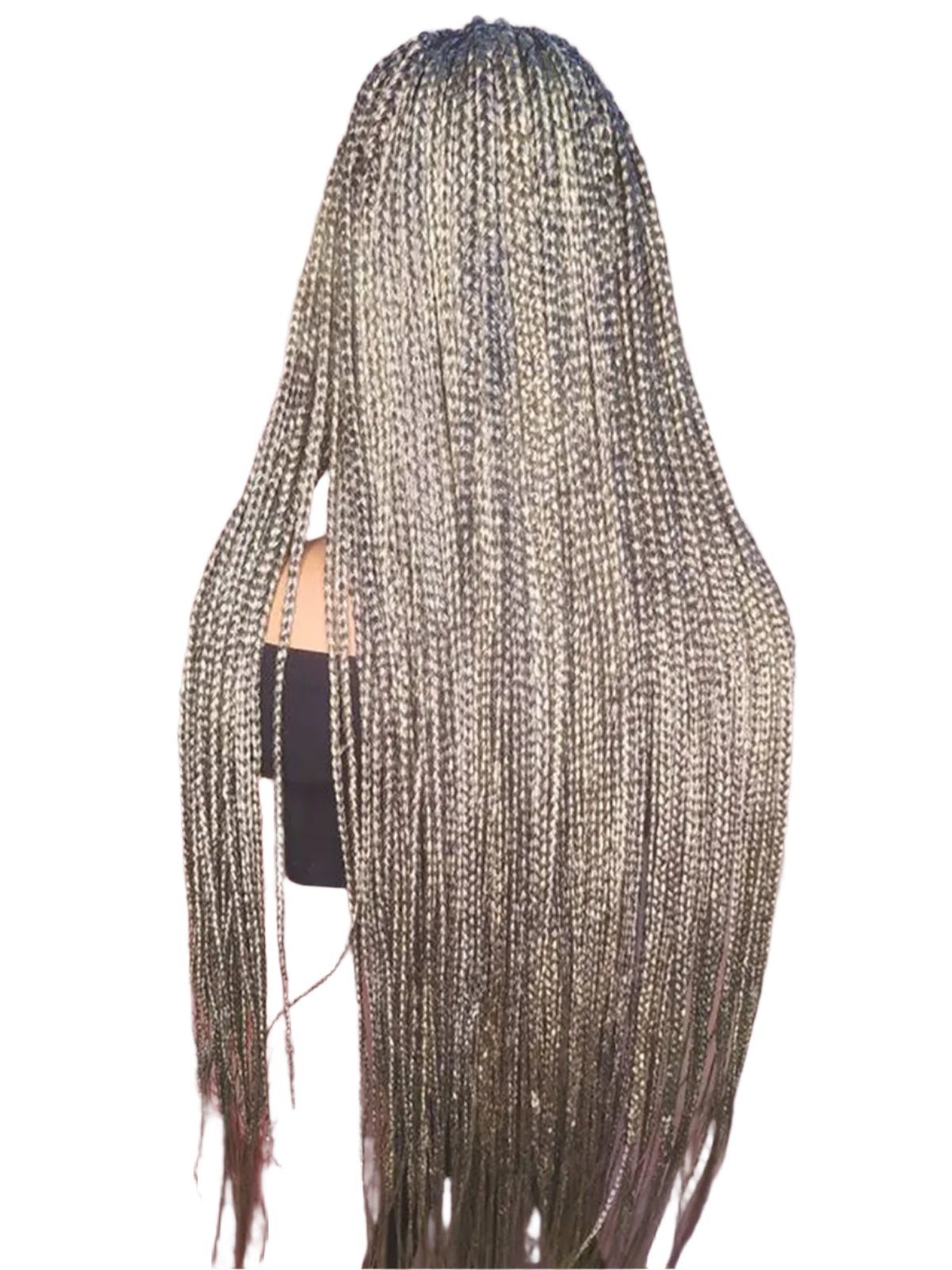 Ash Blonde 613 Full Lace Braid Wig - 360 Lace Knotless Braids with Bun - Lightweight Braided Wig for Black Women