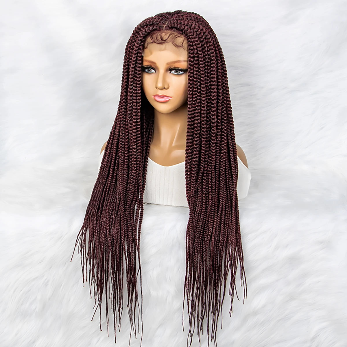 30" Box Braids Wig | 4x4 Lace Front | Braiding Hair Luxegan