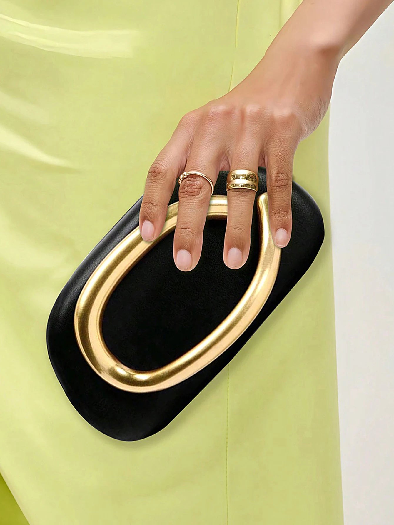 Gold Metal Closure Box Clutch | Fashion Design Women's Dinner Wedding Party Crossbody Small Bag Luxegan
