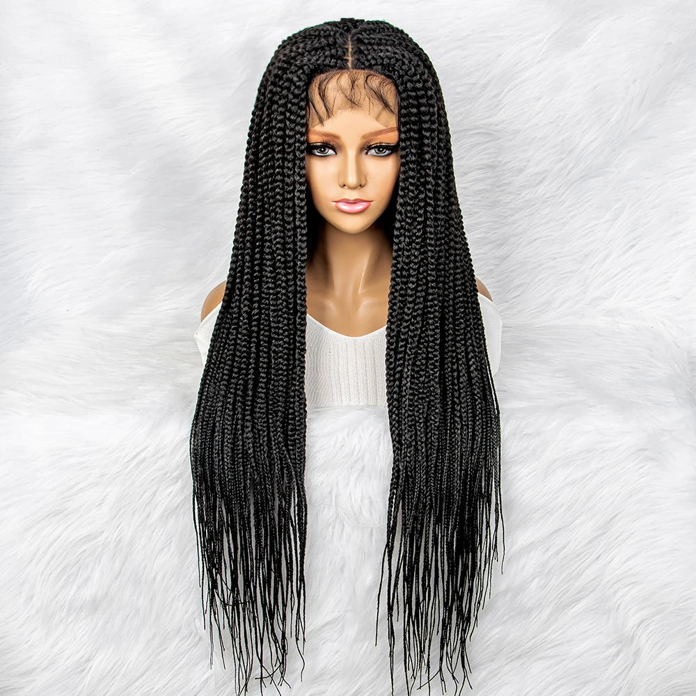 30" Box Braids Wig | 4x4 Lace Front | Braiding Hair Luxegan