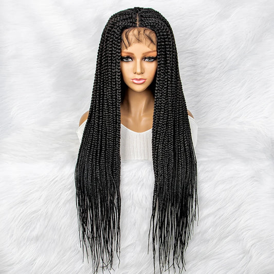30" Box Braids Wig | 4x4 Lace Front | Braiding Hair Luxegan
