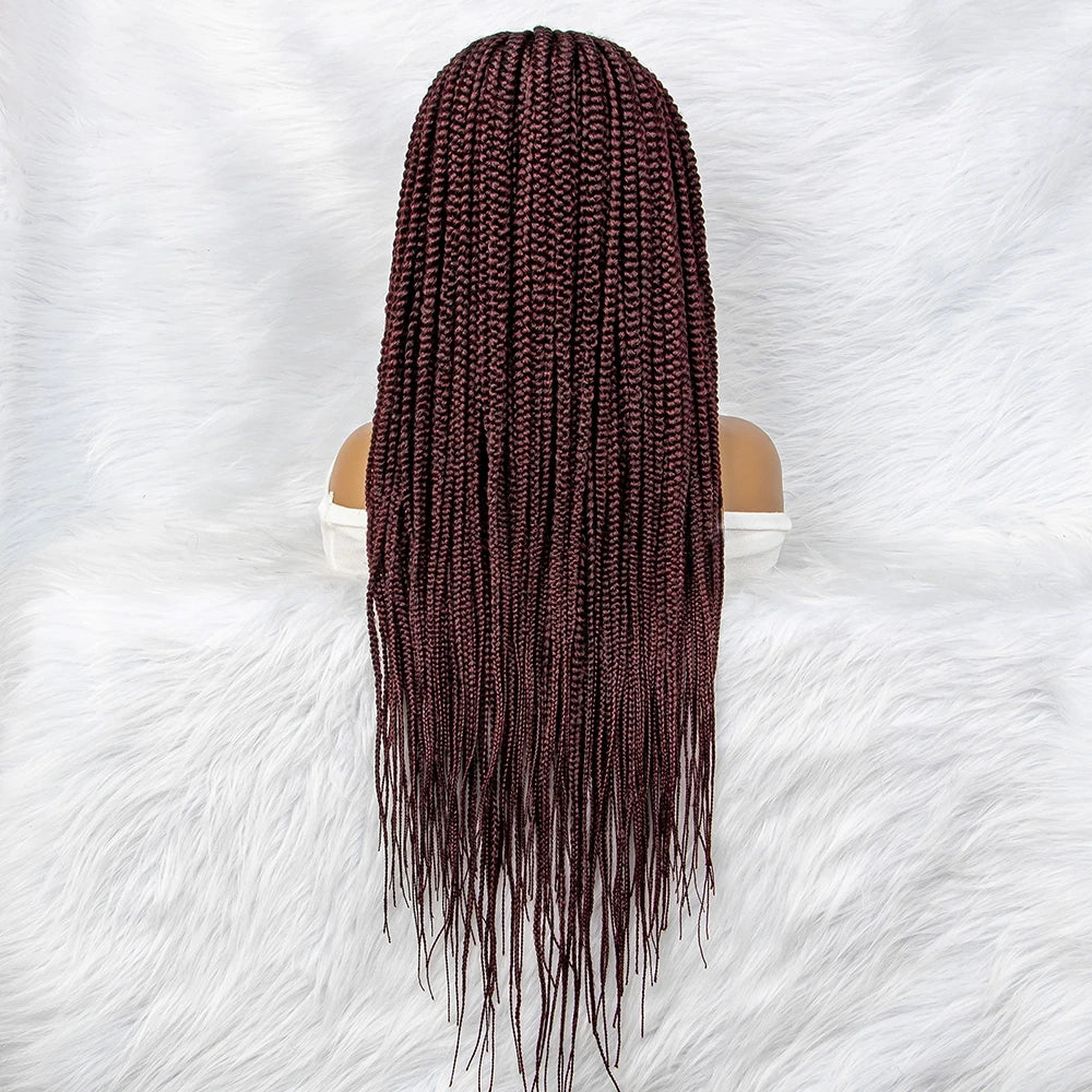 30" Box Braids Wig | 4x4 Lace Front | Braiding Hair Luxegan
