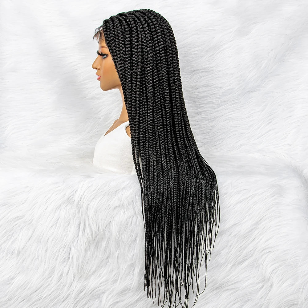 30" Box Braids Wig | 4x4 Lace Front | Braiding Hair Luxegan