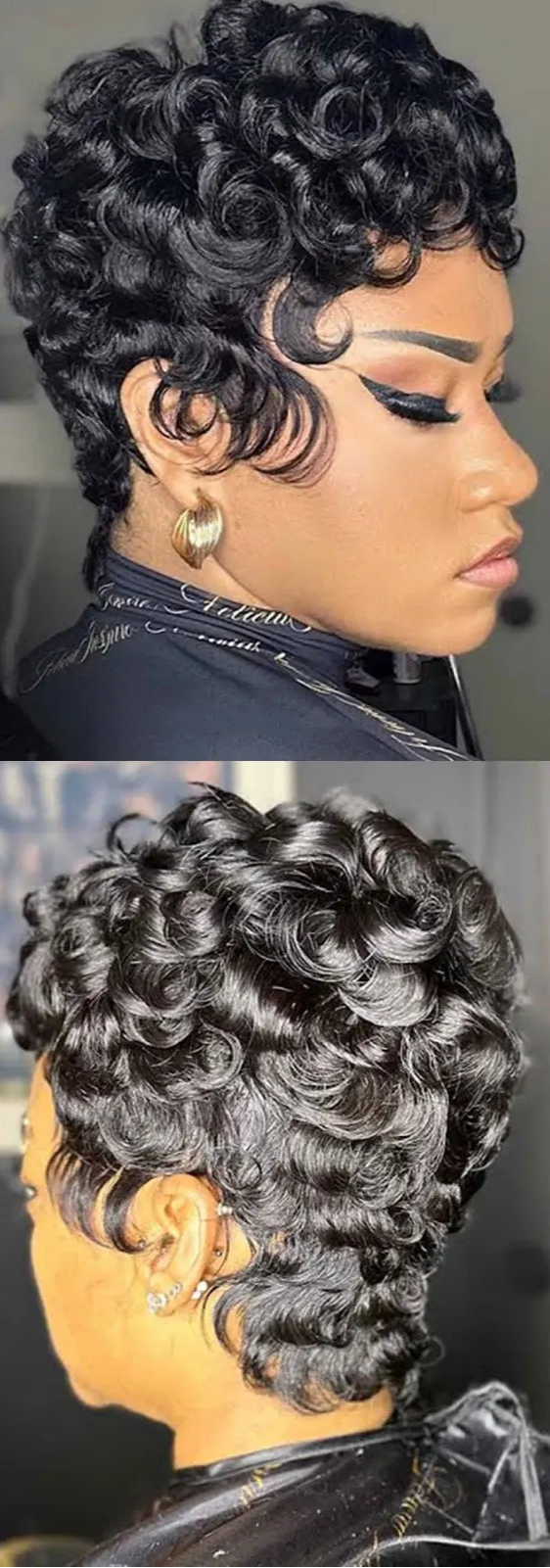 99J Burgundy & Natural Black Pixie Cut Wig | 150% Density Glueless Remy Human Hair Bob Luxegan