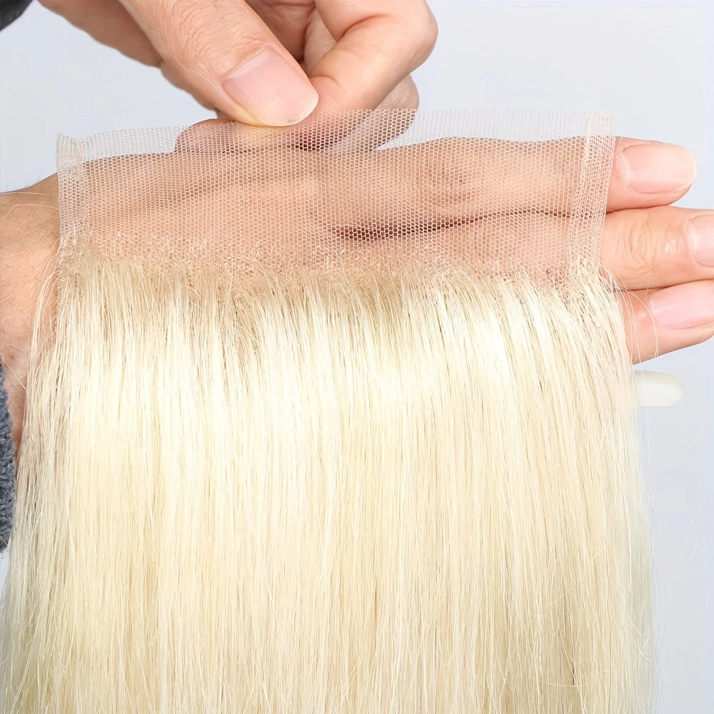 613 Blonde Body Wave 4x4 Lace Closure | Transparent Swiss Lace Brazilian Remy Human Hair Luxegan