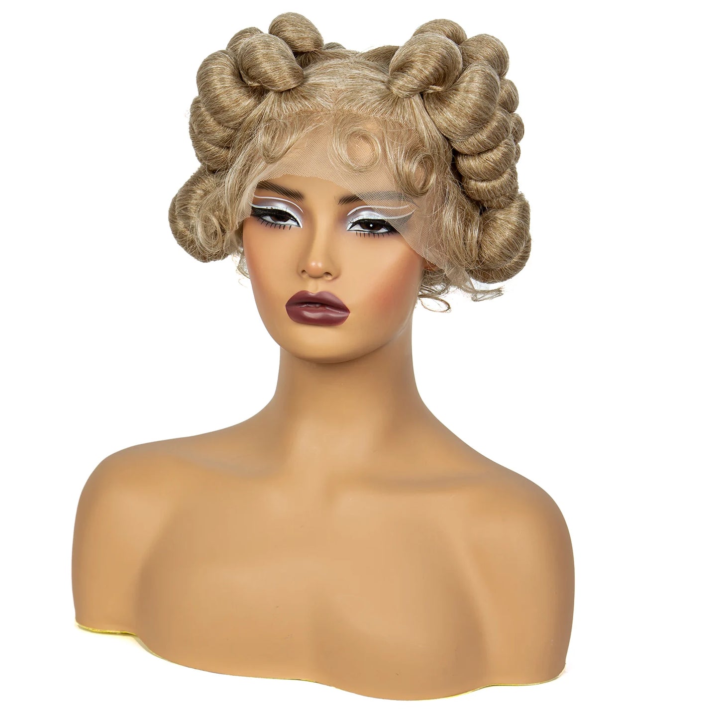 350# Ginger Orange Bantu Knotless Braids Wig | Full Lace | Baby Hair Luxegan