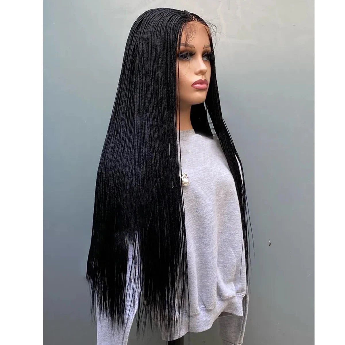 Glueless Micro Braid Wig | 13x4 Lace Frontal | Customizable Tiny Braids | For Black Women