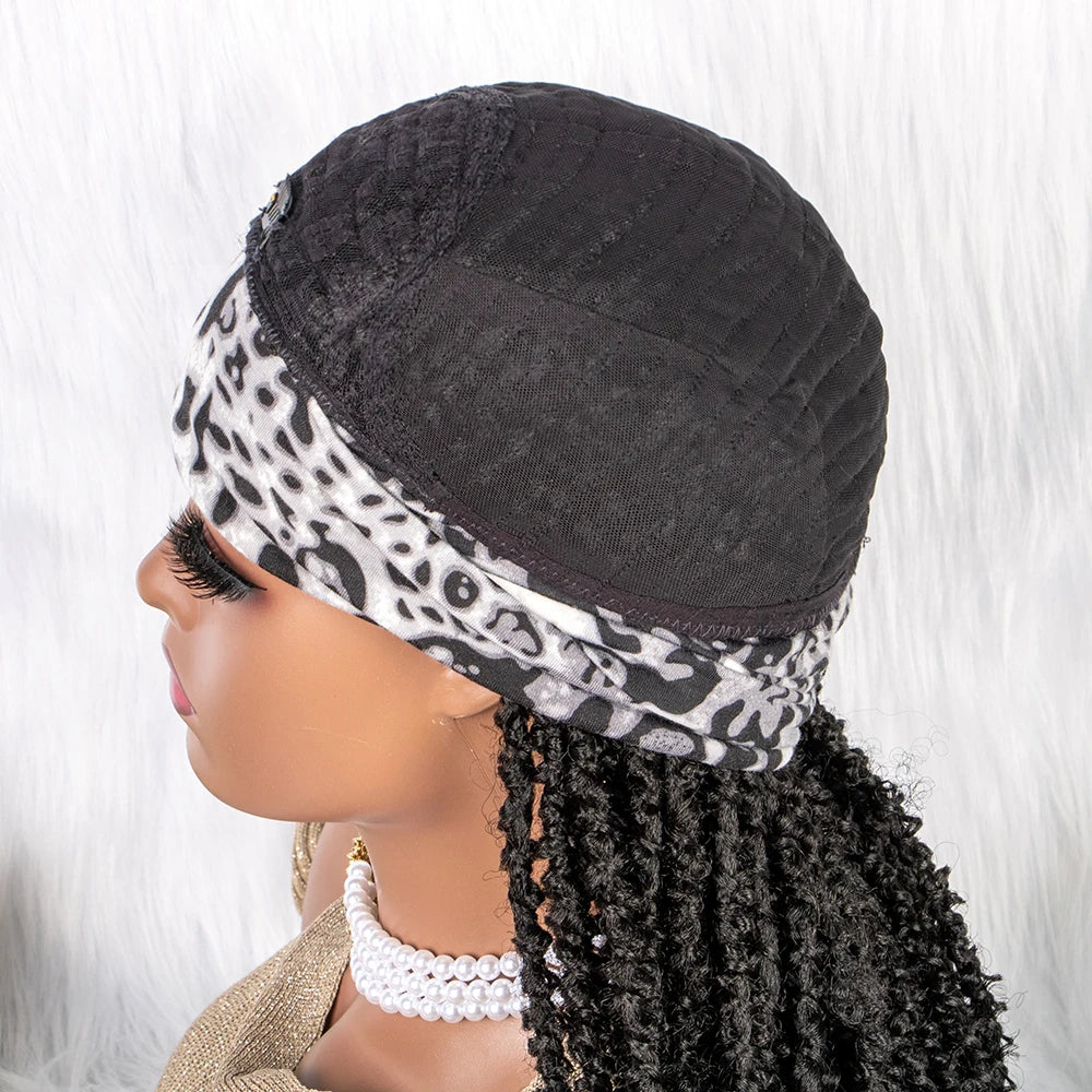 22" Curly Box Braids Wig | Crochet Hair | Heat Resistant | Daily Wear Luxegan