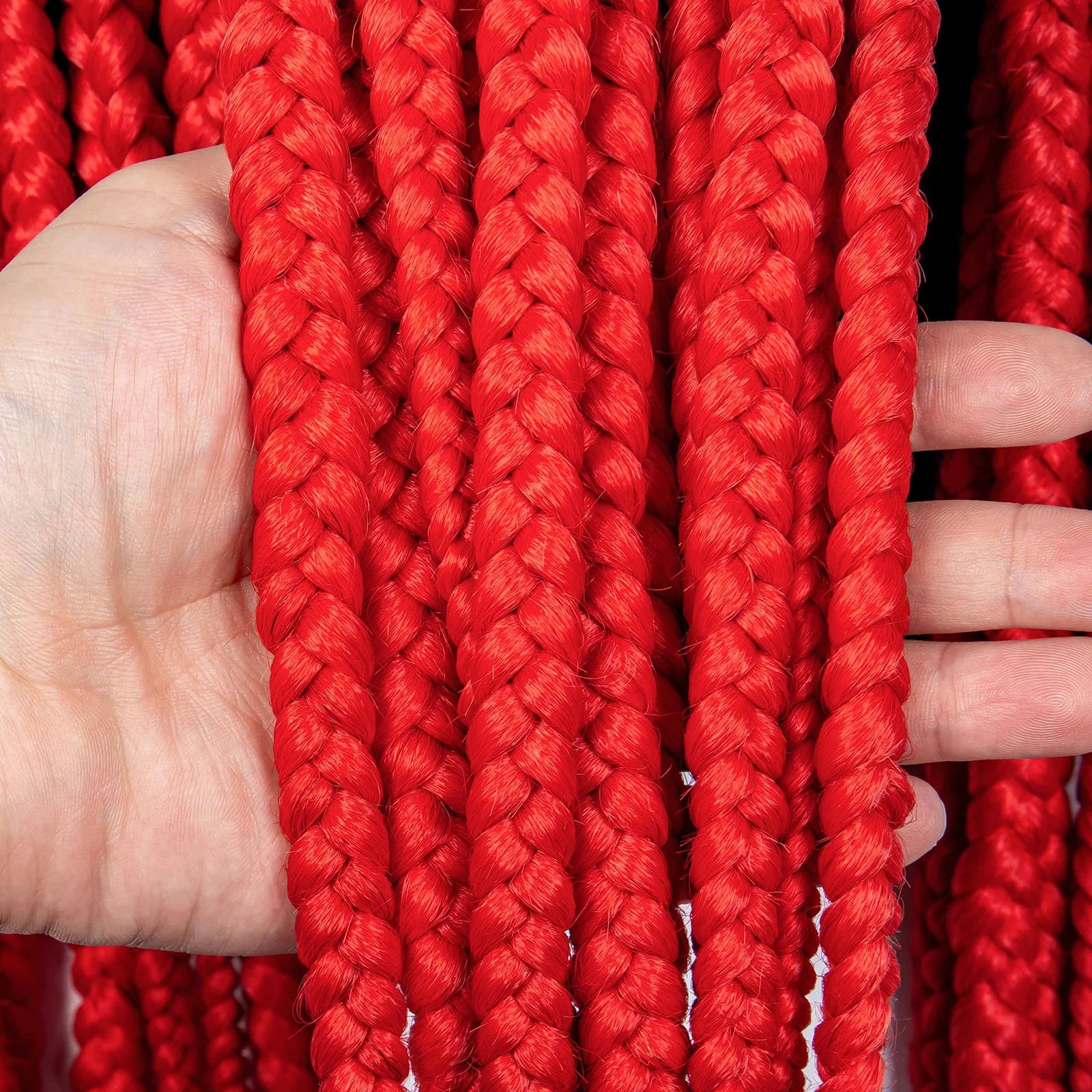 32" Triangle Knotless Box Braids Wig | KIMA Full Lace Front Braided Wig | Transparent Lace | Synthetic Braids