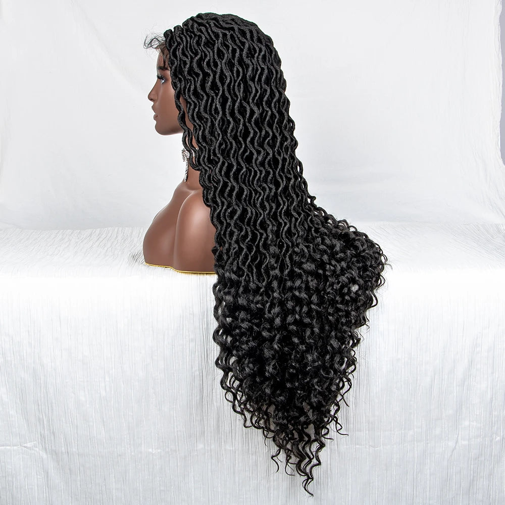 Goddess Locs & Passion Twist Braids Wig | Full Lace | Knotless | Boho Style Luxegan