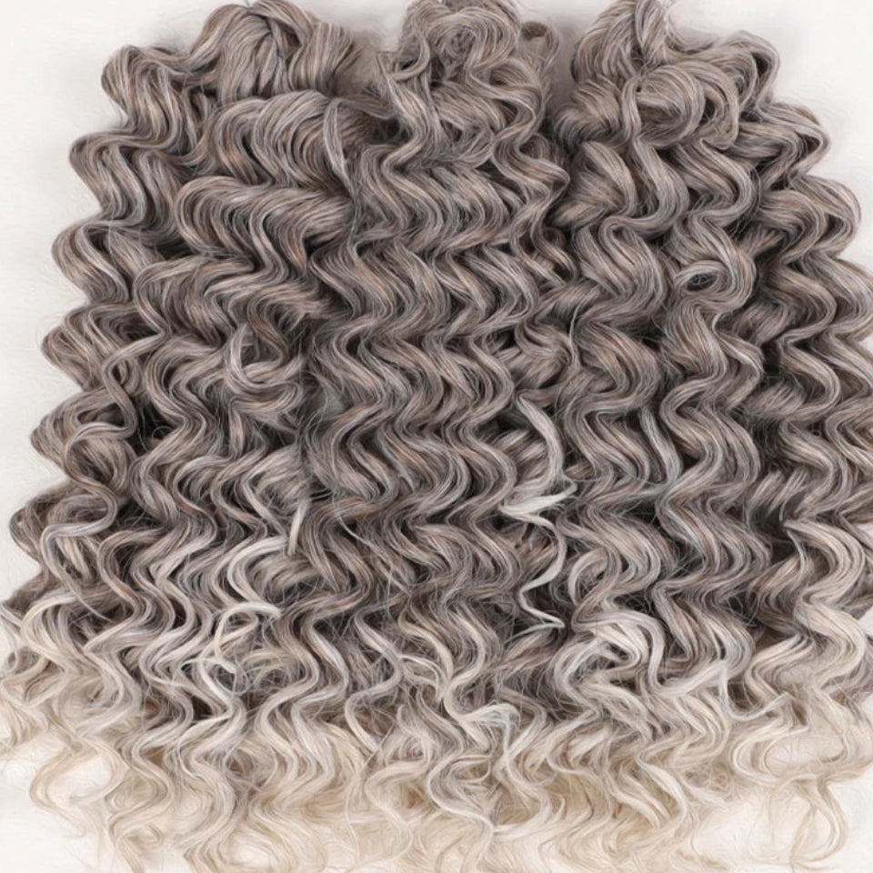 Curly Wave Synthetic Crochet Hair | 12 Inch Luxegan