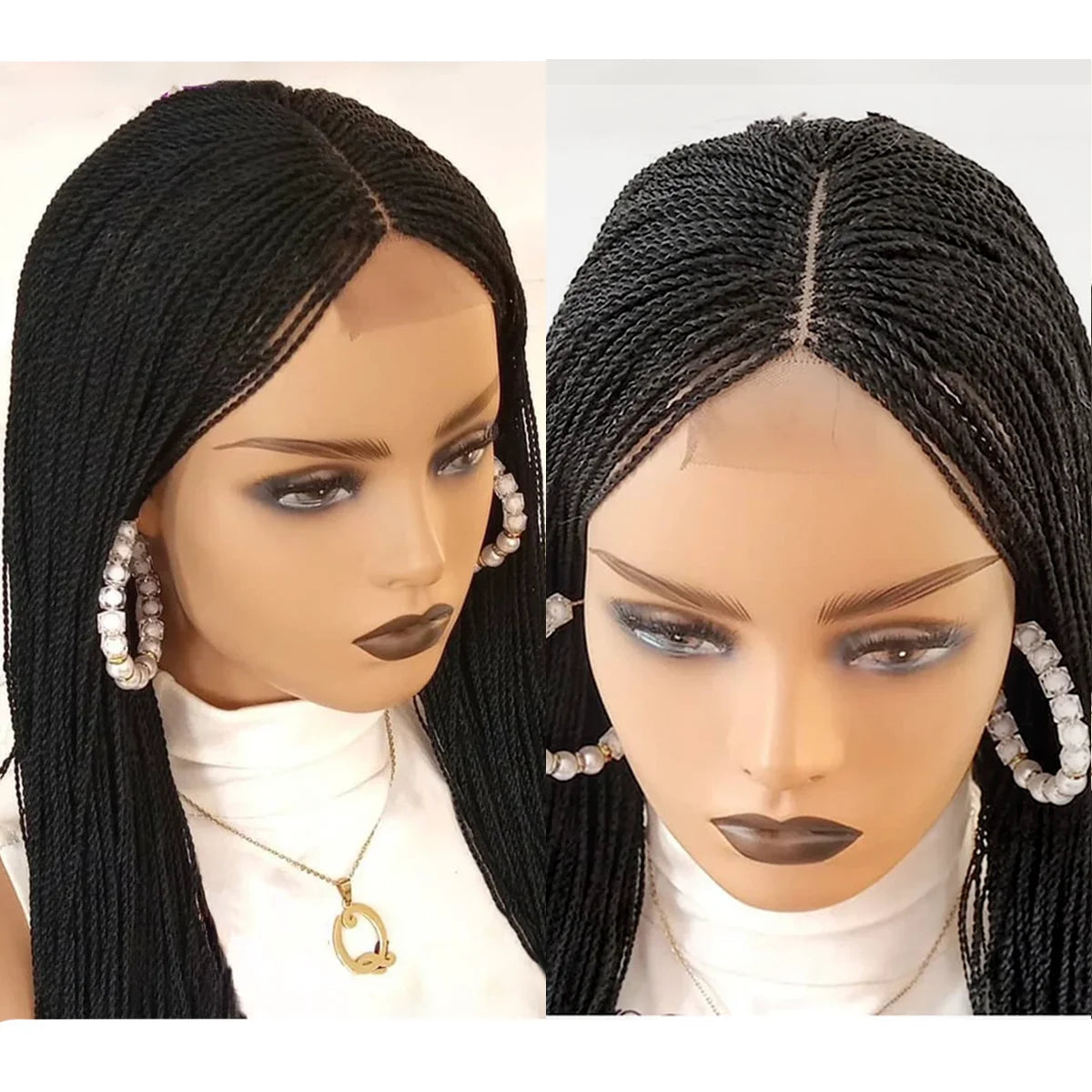 Senegalese Twist Wig | Micro Million Twists | Afro Braided Wig | Glueless Lace Front