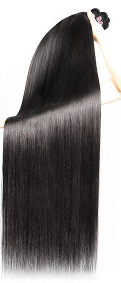 8"-34" Bone Straight Human Hair Bundles | Brazilian Remy Extensions with Double Weft Luxegan