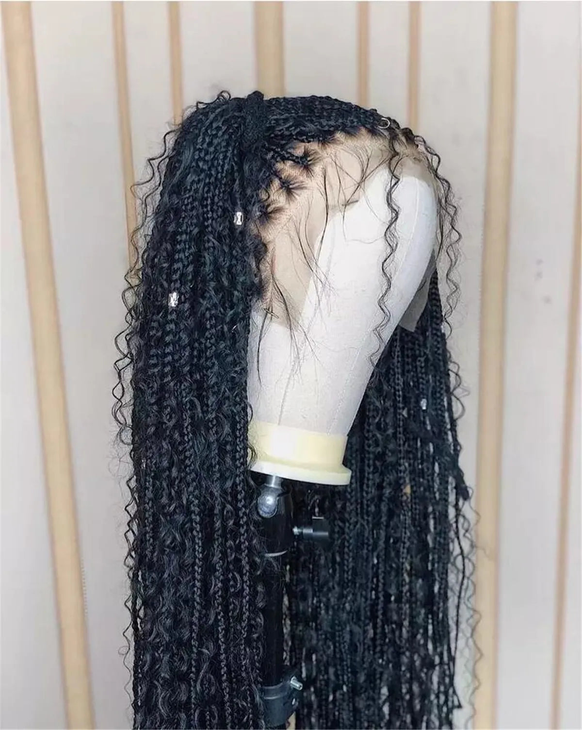 Premium Braided Wig - Box Braids, Cornrows, Goddess Locs, Butterfly Locs, Dreads - Full Lace, Transparent Lace