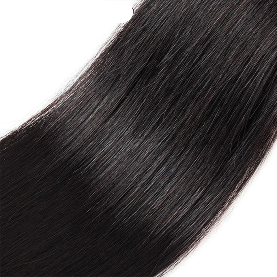 8"-34" Bone Straight Human Hair Bundles | Brazilian Remy Extensions with Double Weft Luxegan