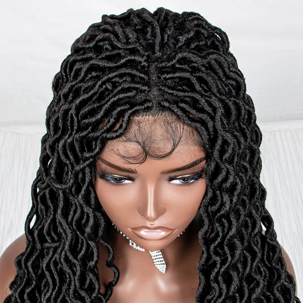 Goddess Locs & Passion Twist Braids Wig | Full Lace | Knotless | Boho Style Luxegan