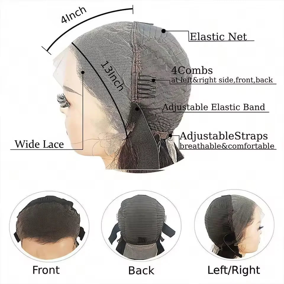 250% Density Chocolate Brown Deep Wave Lace Front Wig | Sophisticated 13x4 HD Transparent Lace Footwear | Elegant "Glueless" Silhouette | "Dignified" Brazilian Remy Human Hair for Radiant Versatile Styling Luxegan