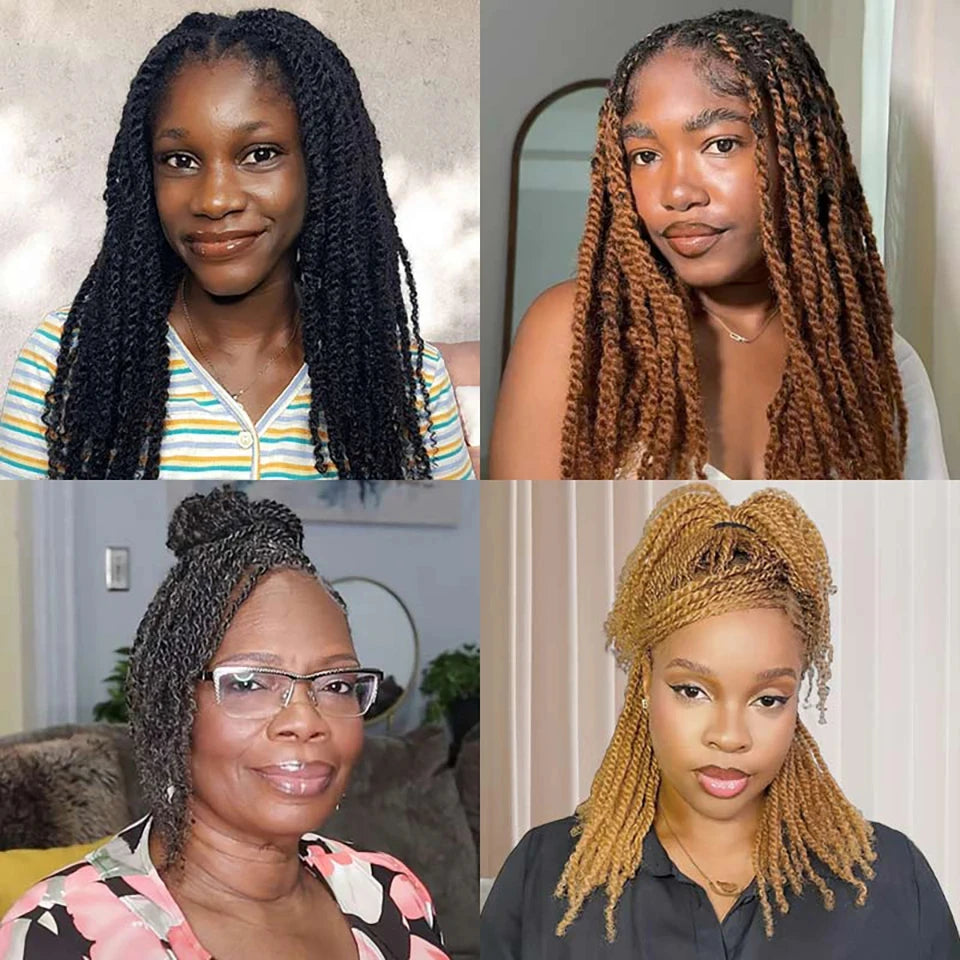 Remy Afro Kinky Bulk Human Hair for Braiding | No Attachment DIY Mini Twists & Braids (Brazilian, 1Pc) Luxegan