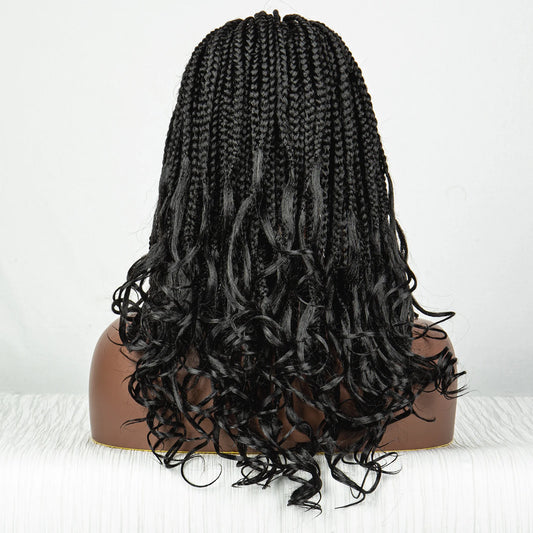 20 Inch Box Braided Wig | 9x6 Lace Frontal | Wavy Ends