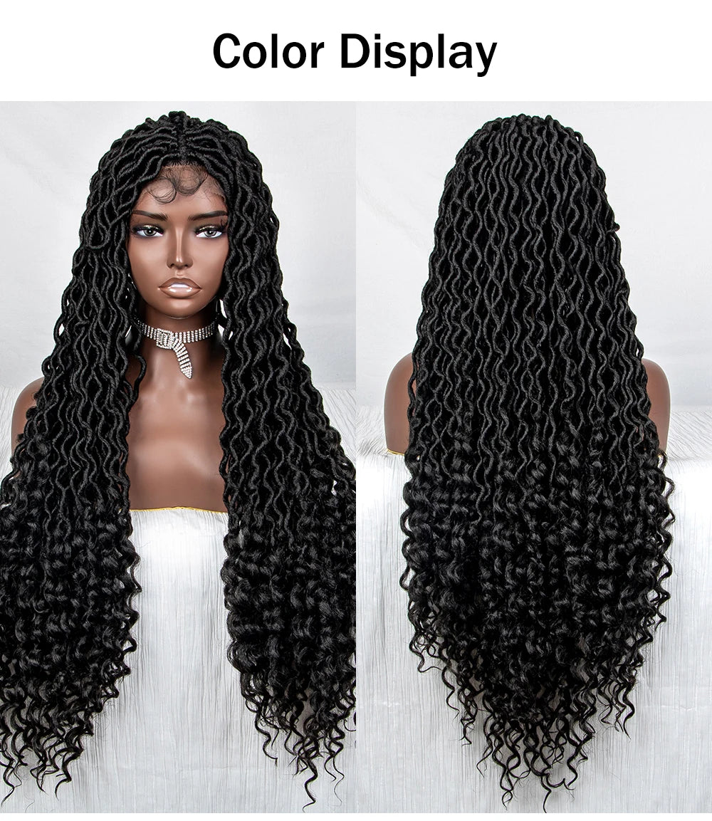 Goddess Locs & Passion Twist Braids Wig | Full Lace | Knotless | Boho Style Luxegan