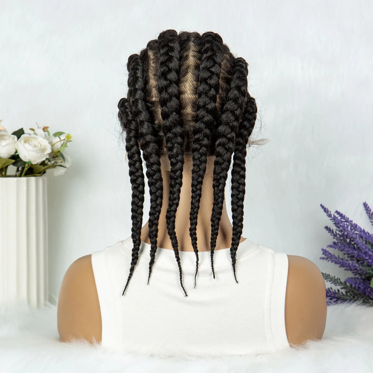 KIMA Full Lace Cornrow Box Braids Wig | Versatile Braiding Styles Luxegan