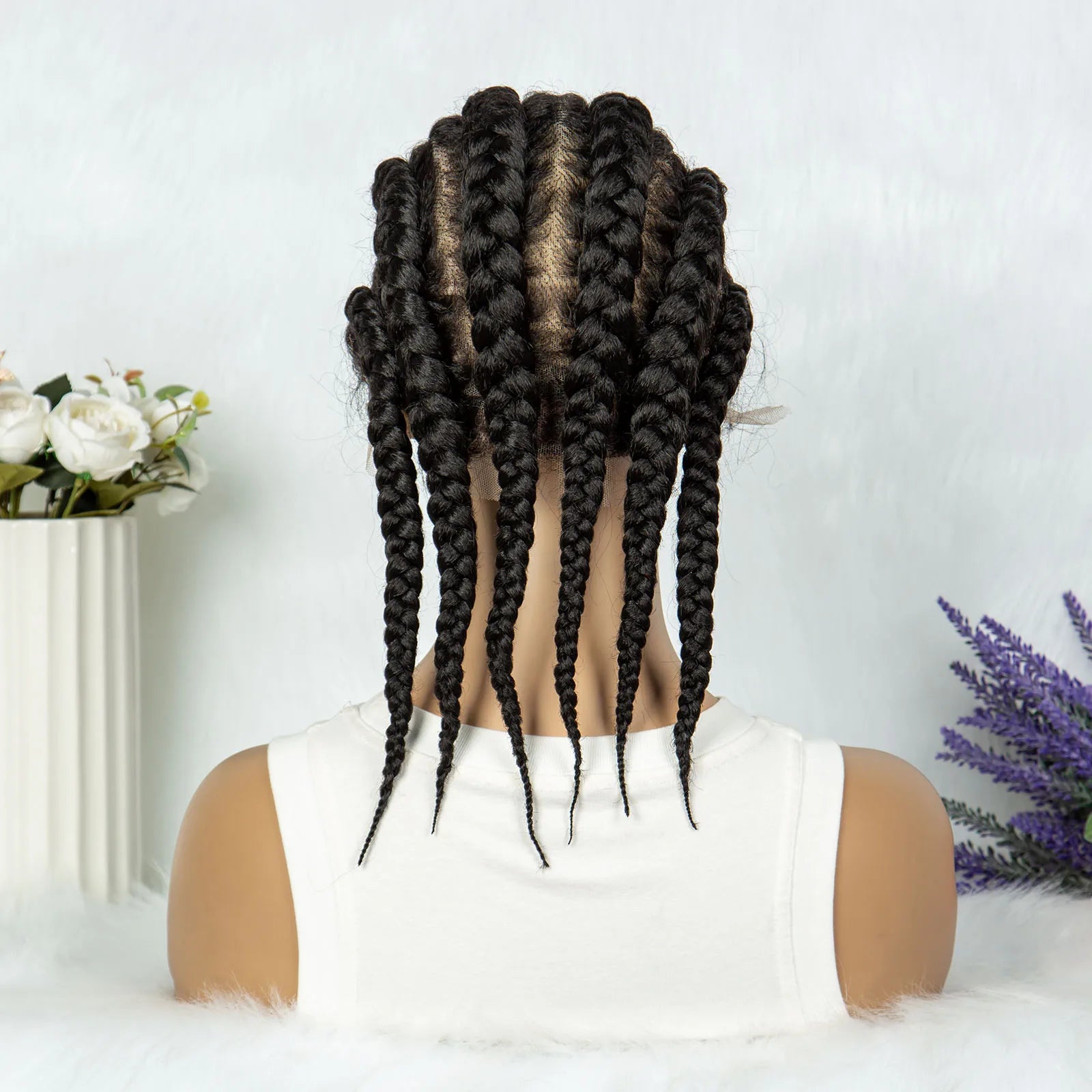 KIMA Full Lace Cornrow Box Braids Wig | Versatile Braiding Styles Luxegan