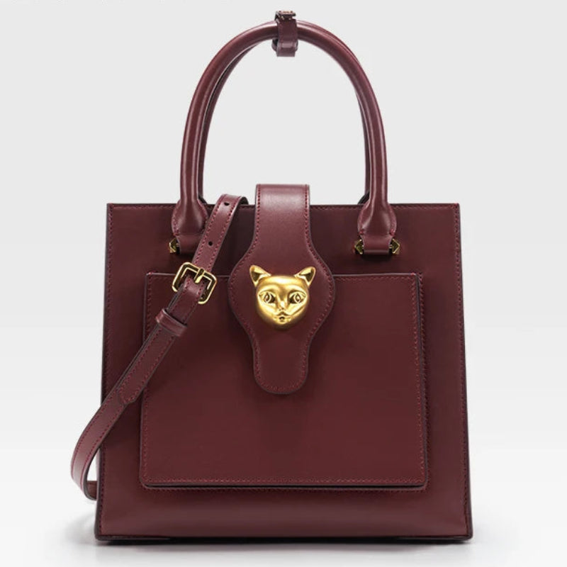 New Luxury Genuine Leather Women’s Handbag | Large Capacity Multi-Compartment Commuter Bag | Fashion Handheld & Crossbody Business Tote Luxegan