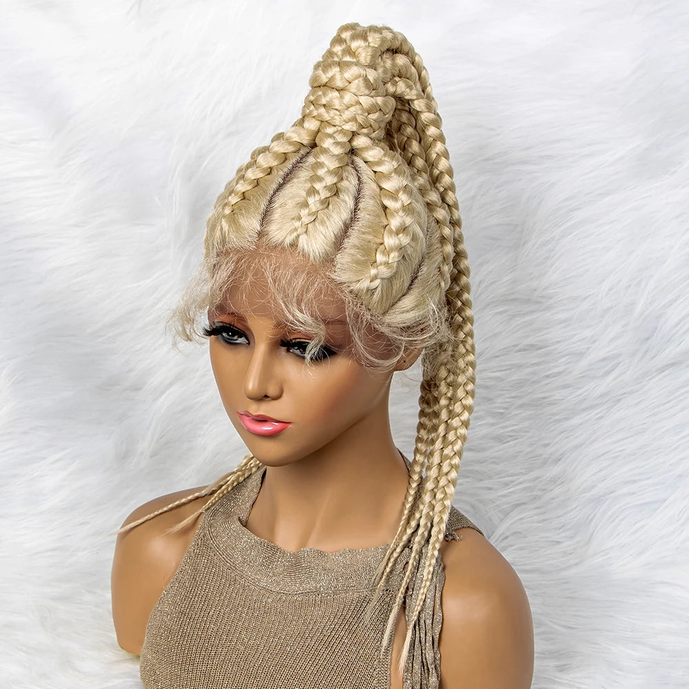 24" Braided Ponytail Wig | Lace Front with Baby Hair
