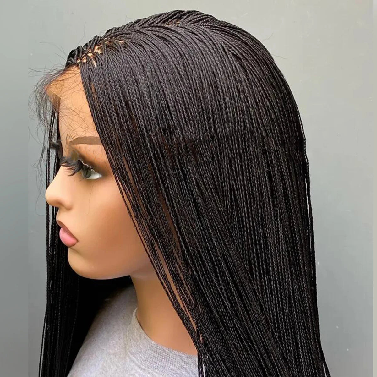 Glueless Micro Braid Wig | 13x4 Lace Frontal | Customizable Tiny Braids | For Black Women