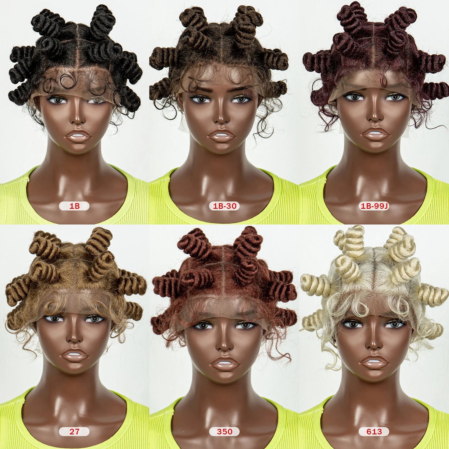 613 Blonde Handmade Bantu Knotless Braids Wig | Full Lace Frontal Luxegan