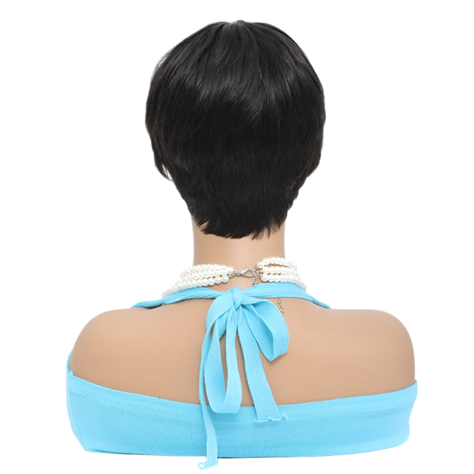 Pixie Cut Bob Wig | Straight Human Hair for Black Women Luxegan