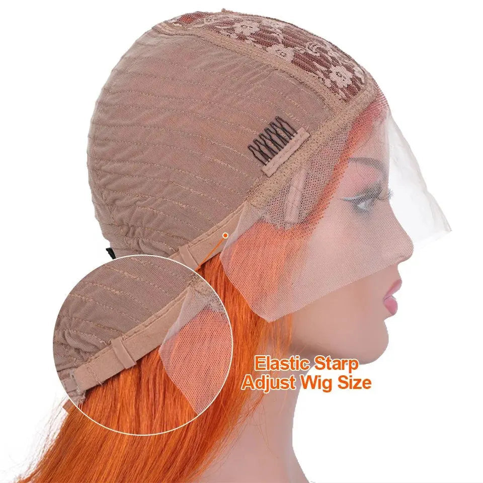 Ginger Short Bob Wig | Straight Human Hair T-Part Lace Front Luxegan