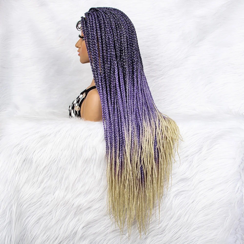Gradient Color Knotless Box Braids Wig | 9x6 Lace Front Luxegan
