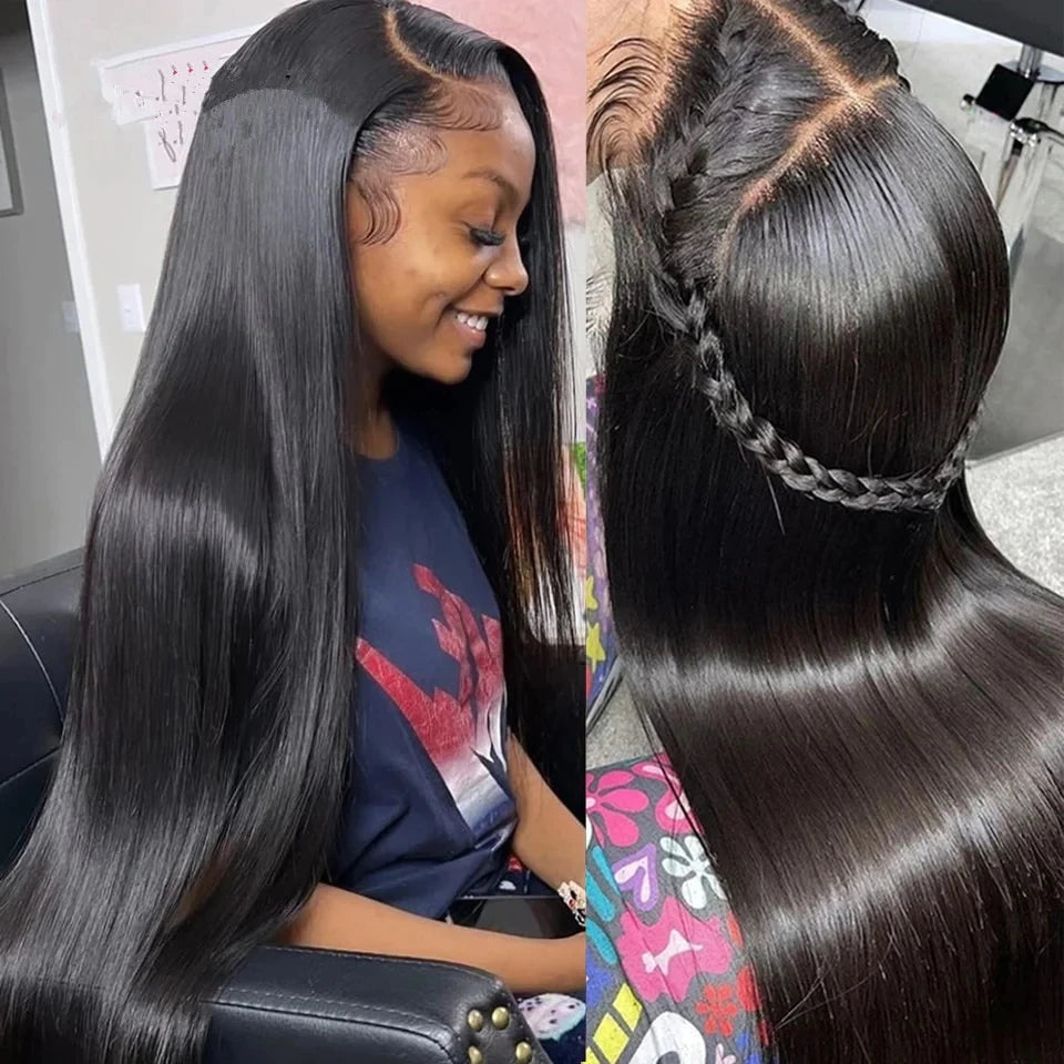 Bone Straight Lace Frontal Wig | 180% Density | Raw Indian Remy Hair | 12-24 Inch Luxegan