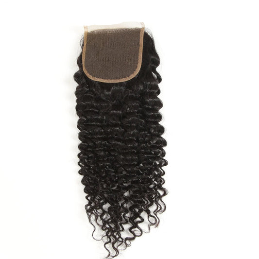 4x4 Kinky Curly HD Transparent Lace Closure | 180% Density Brazilian Remy Hair Luxegan