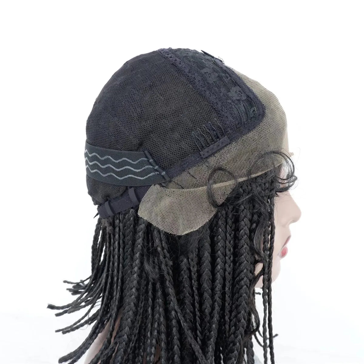 Short Bob Braided Wig - Bantu Knots & Boho Knotless Braids - Lace Front Bob Box Braid Wig for Black Women