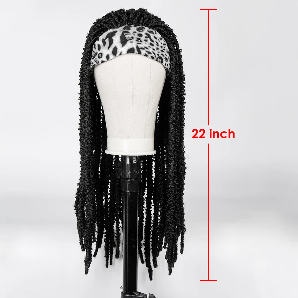 22" Curly Box Braids Wig | Crochet Hair | Heat Resistant | Daily Wear Luxegan